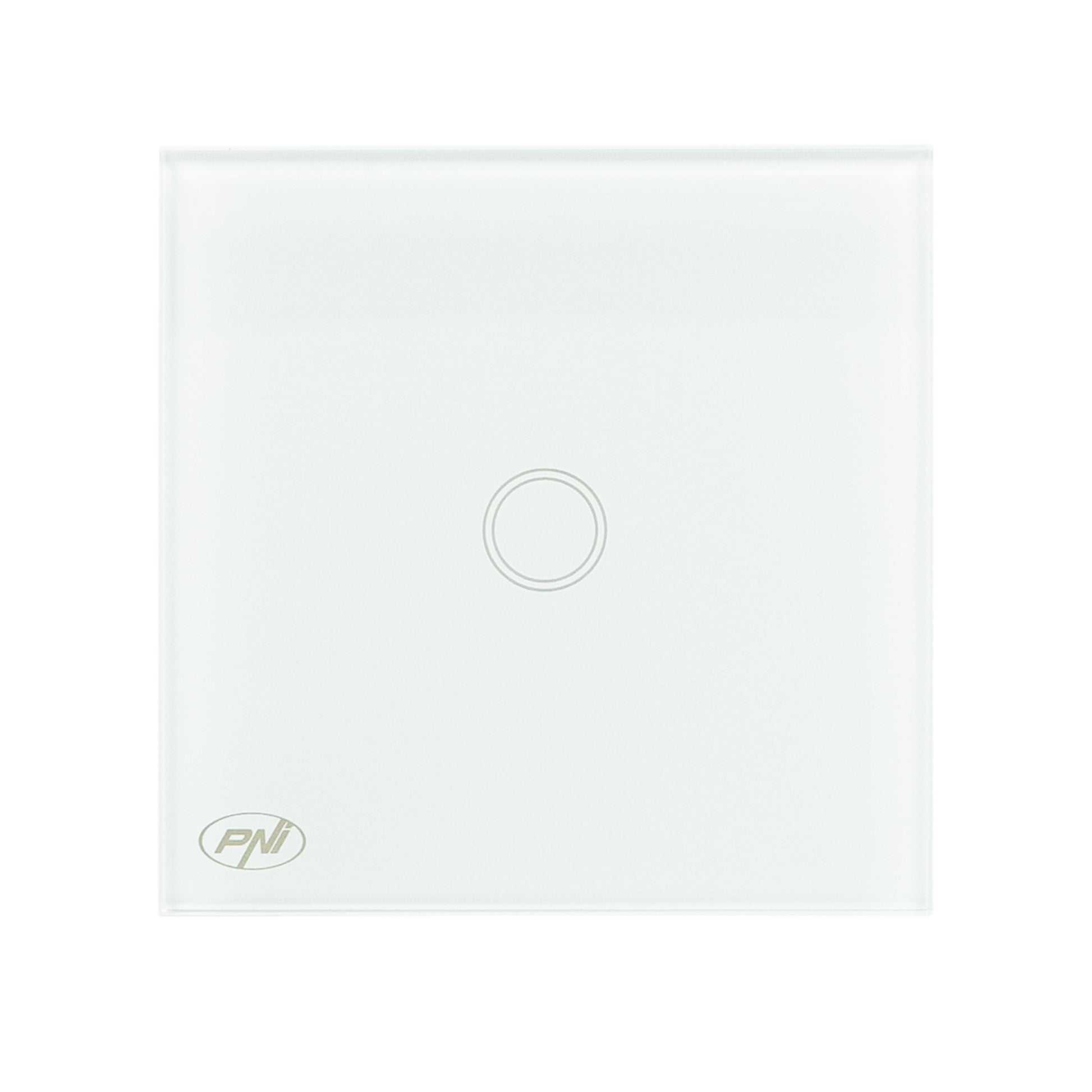 Intrerupator simplu cu touch PNI SH101 din sticla, alb cu LED indicator
