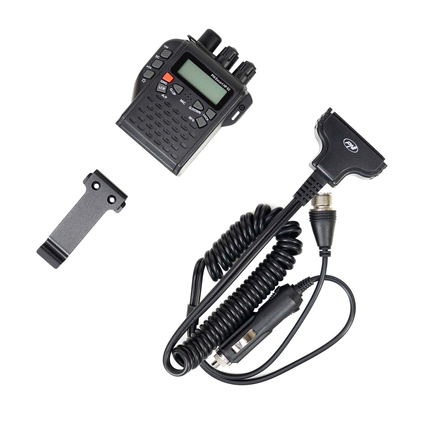 Statie radio CB portabila PNI Escort HP 62, multi standard, 4W, 12V, AM-FM, ASQ reglabil pe 5 niveluri, RF Gain pe 9 niveluri, Dual Watch, Scan, Lock