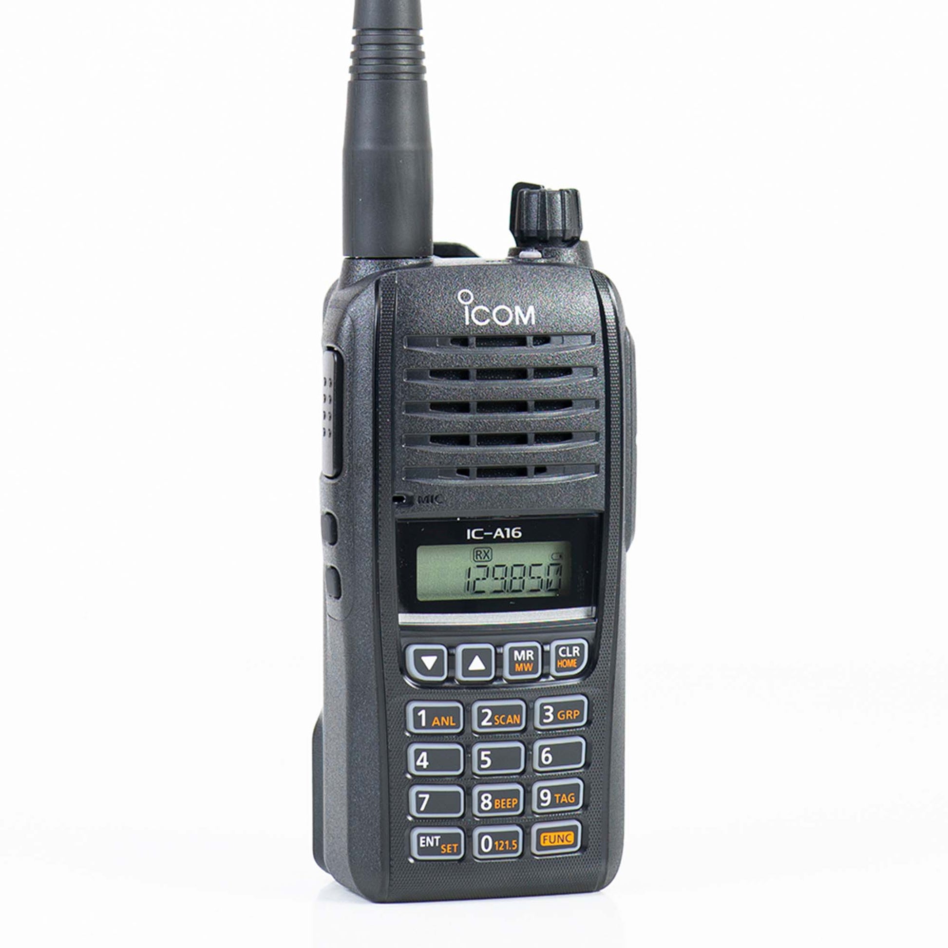 Kit Statie radio portabila VHF ICom IC-A16EBT cu bluetooth, pentru aviatie 118.000–136.992 MHz, 2400 mAh, IP67 + Cadou Sticky Pad Blue