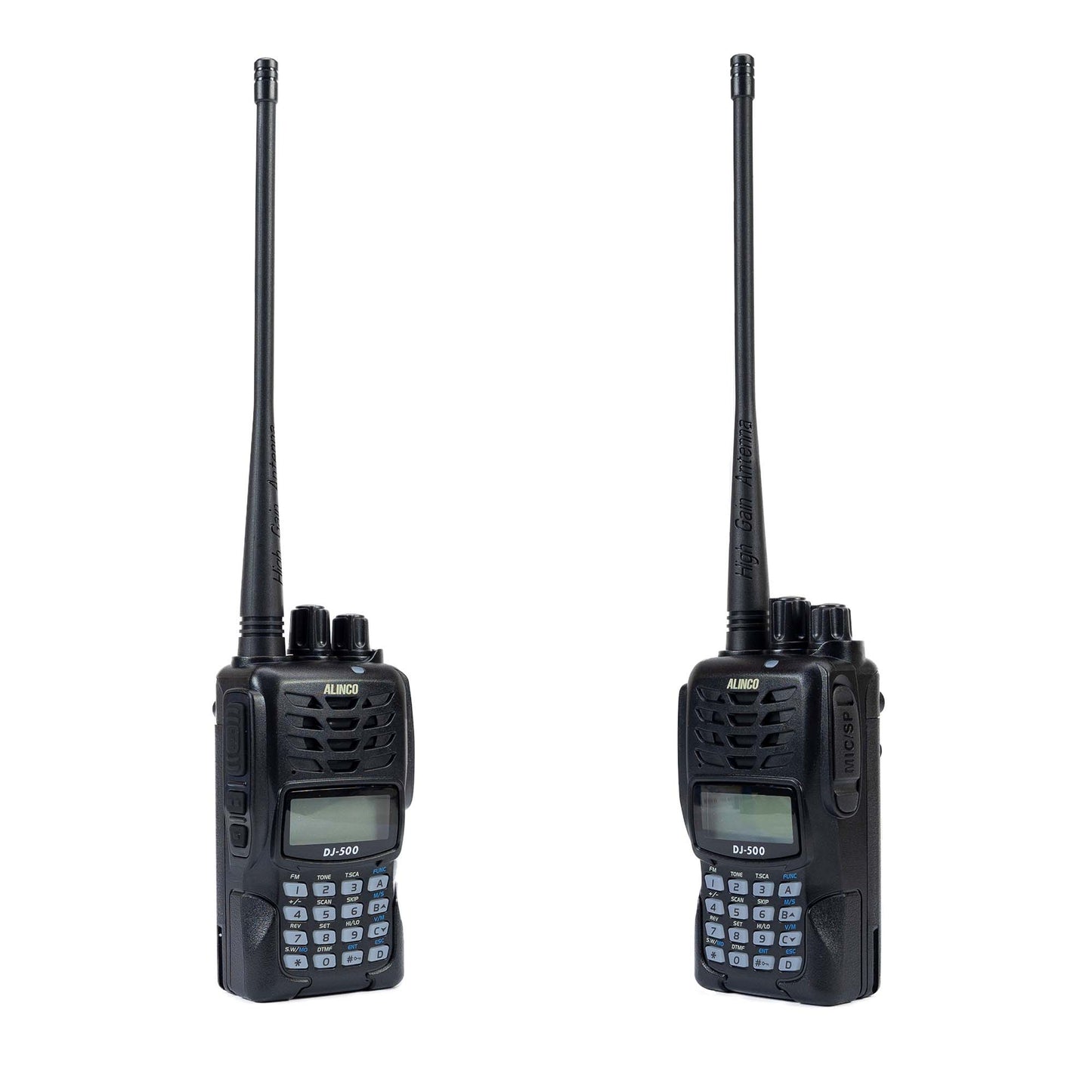 Kit Statie radio VHF/UHF portabila PNI Alinco DJ-500-E putere reglabila, 200CH, 1500mAh, Talk Around, VOX, TOT, CTCSS, DCS, radio FM + Cadou Sticky Pad Blue