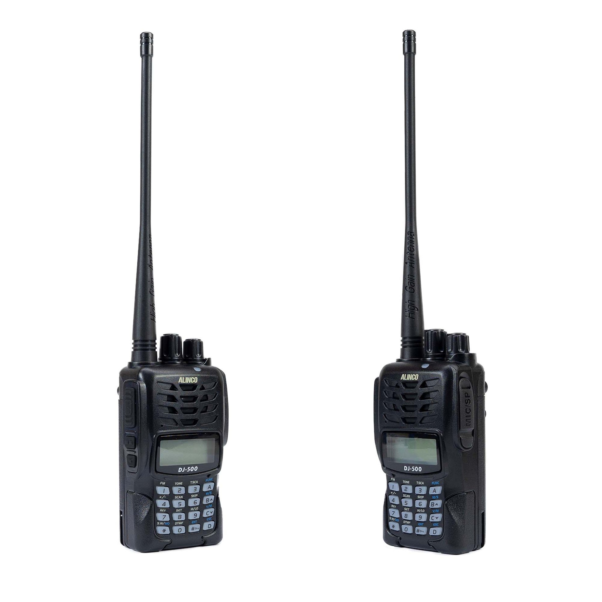 Kit Statie radio VHF/UHF portabila PNI Alinco DJ-500-E putere reglabila, 200CH, 1500mAh, Talk Around, VOX, TOT, CTCSS, DCS, radio FM + Cadou Sticky Pad Blue