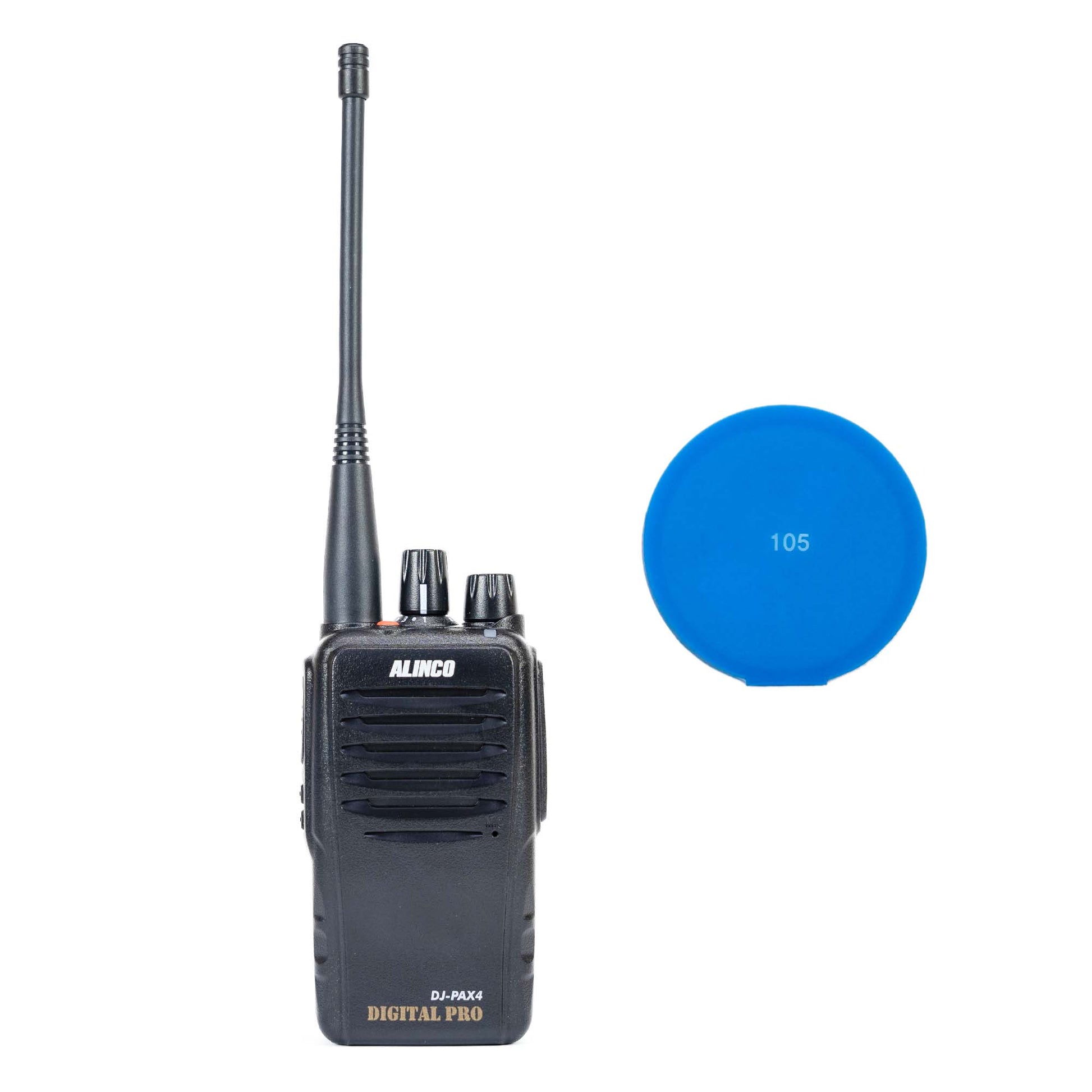 Kit Statie radio portabila PNI Alinco DJ-PAX4 PMR446 Dual Mode analogic-digital, VOX, TOT, IP67, acumulator 1800mAh + Cadou Sticky Pad Blue