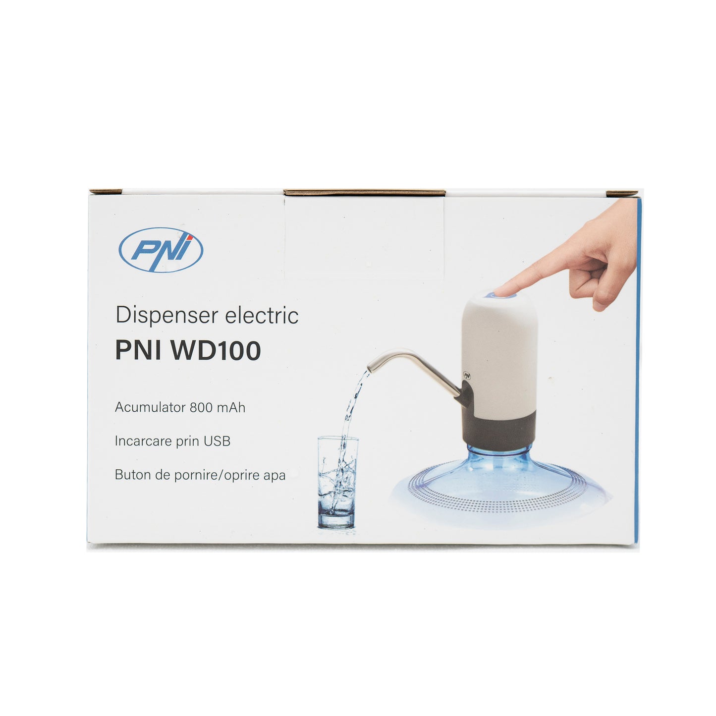 Pompa electrica pentru bidon de apa PNI WD100 incarcare prin micro USB, acumulator 800 mAh, putere 4W
