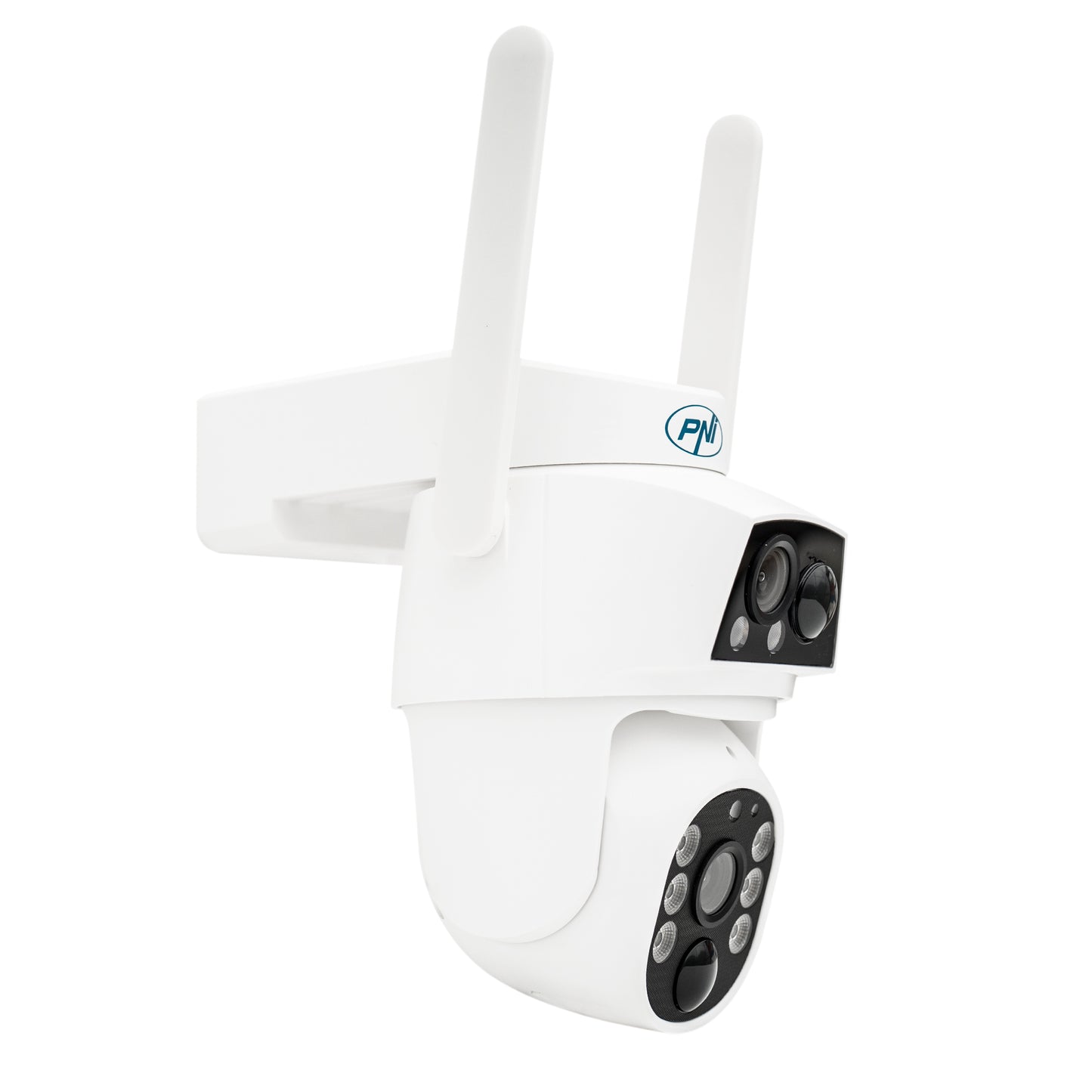 Camera supraveghere video PNI IP794 cu Wi-Fi, PTZ, dual lens 2MP + 2MP, panou solar 5.5W, acumulator bloc 8000mAh