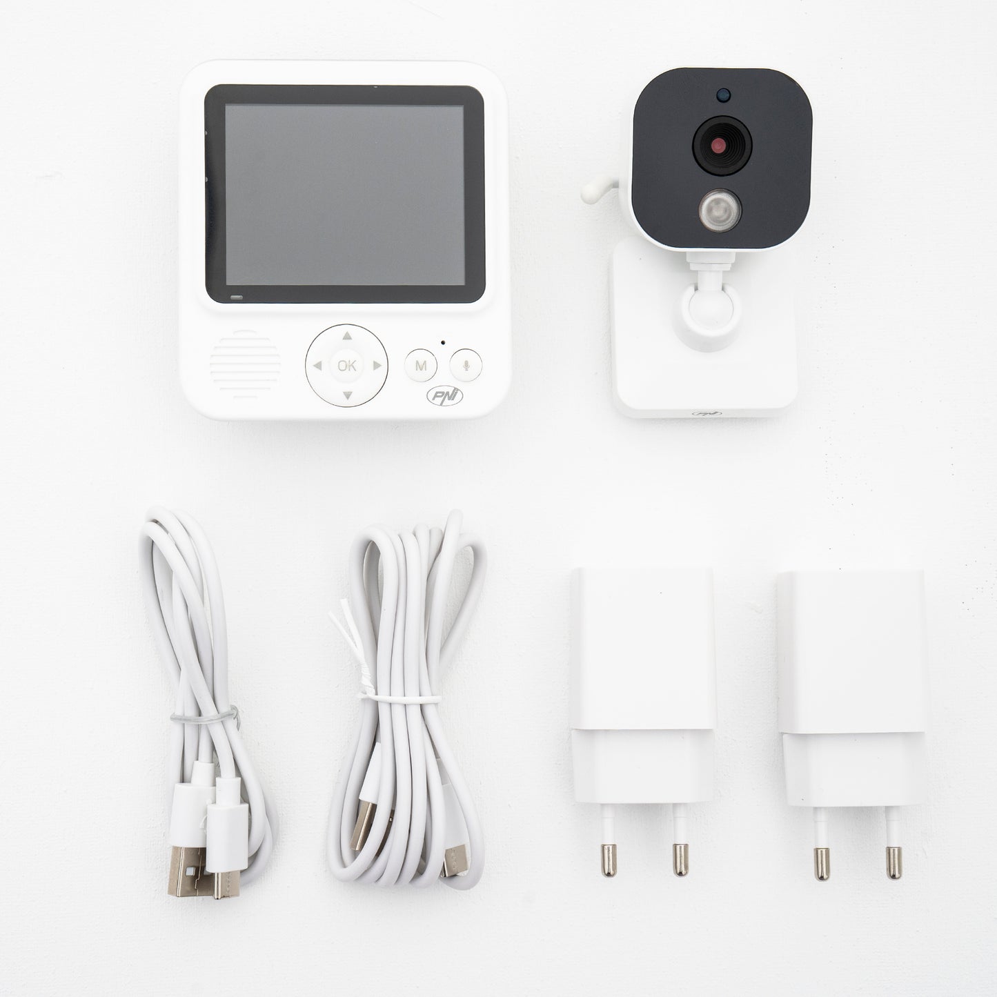Video Baby Monitor PNI BM280 ecran 2.8 inch wireless 2.4 GHz, senzor temperatura, VOX, vedere nocturna, functie zoom, cantece de leagan
