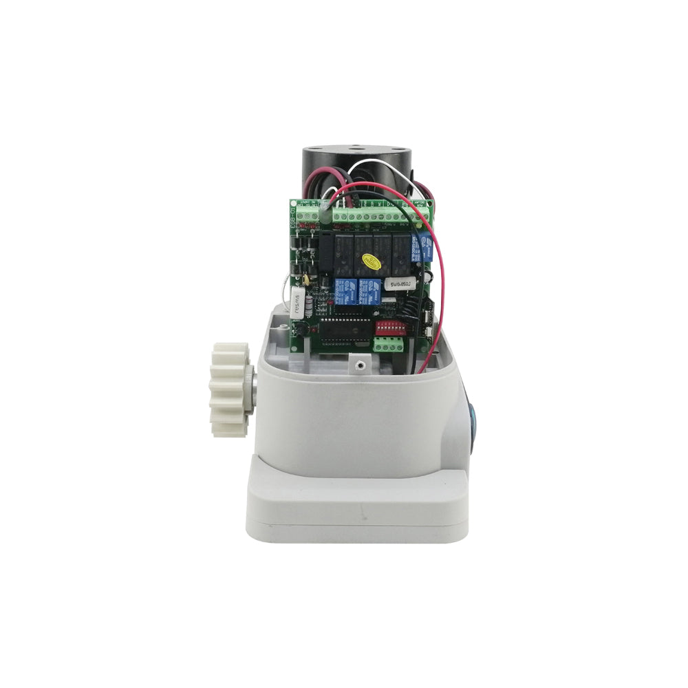 Kit complet automatizare porti autoportante PNI AP800D, motor, roti, fotocelule, telecomanda, lampa, 6 metri cremaliera, 3x2 m sina pentru o deschidere utila de 4-5m, 230V, 1100 N si 800KG poarta culisanta