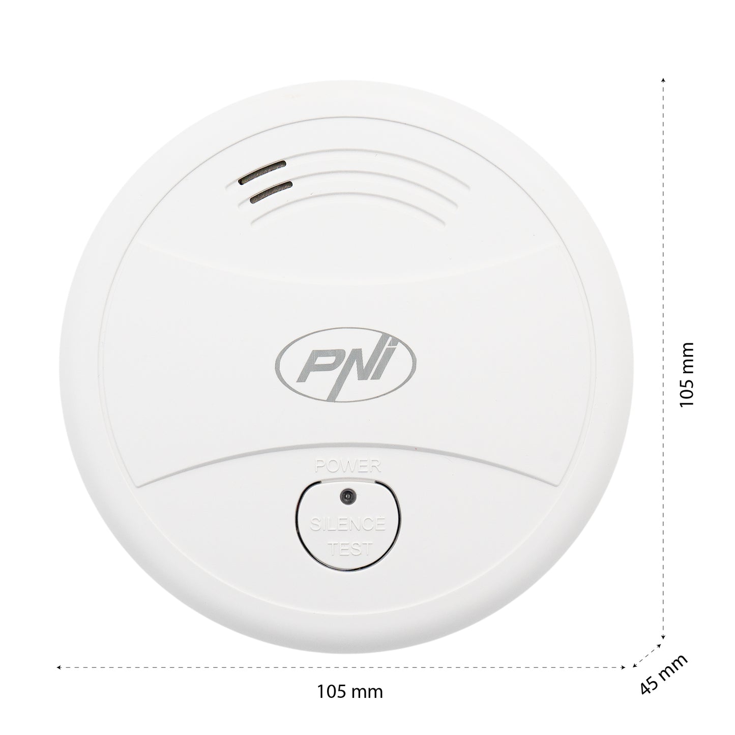 Senzor de fum PNI A024 cu Wi-Fi, control din aplicatia Tuya Smart, alimentare baterie 9V, 85dB, alarma sonora si vizuala, alarma silentioasa