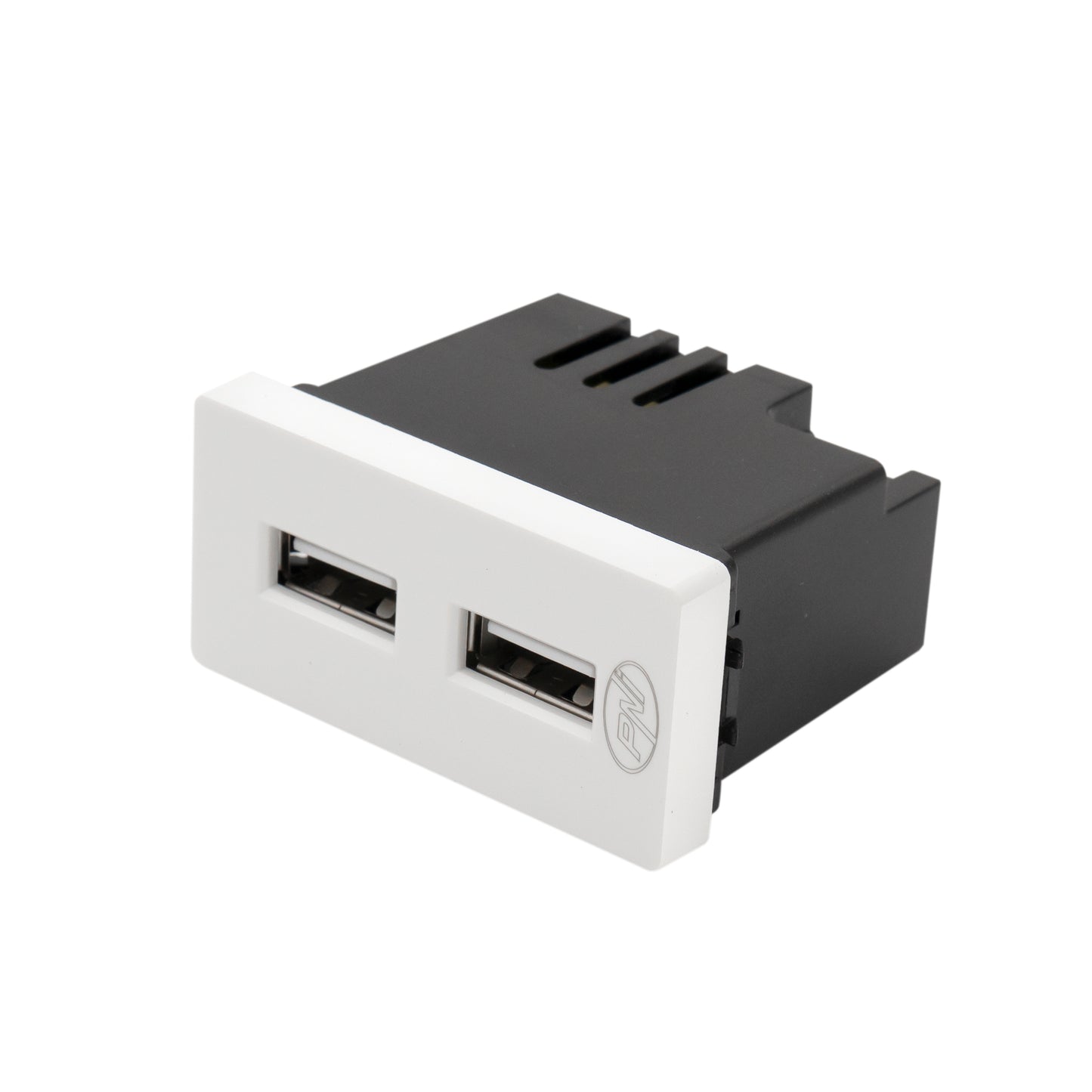 Priza alimentare 2 x USB PNI UB20, 5V 2.4A, max. 12W, modulara, tip F 1/2, montaj incastrat