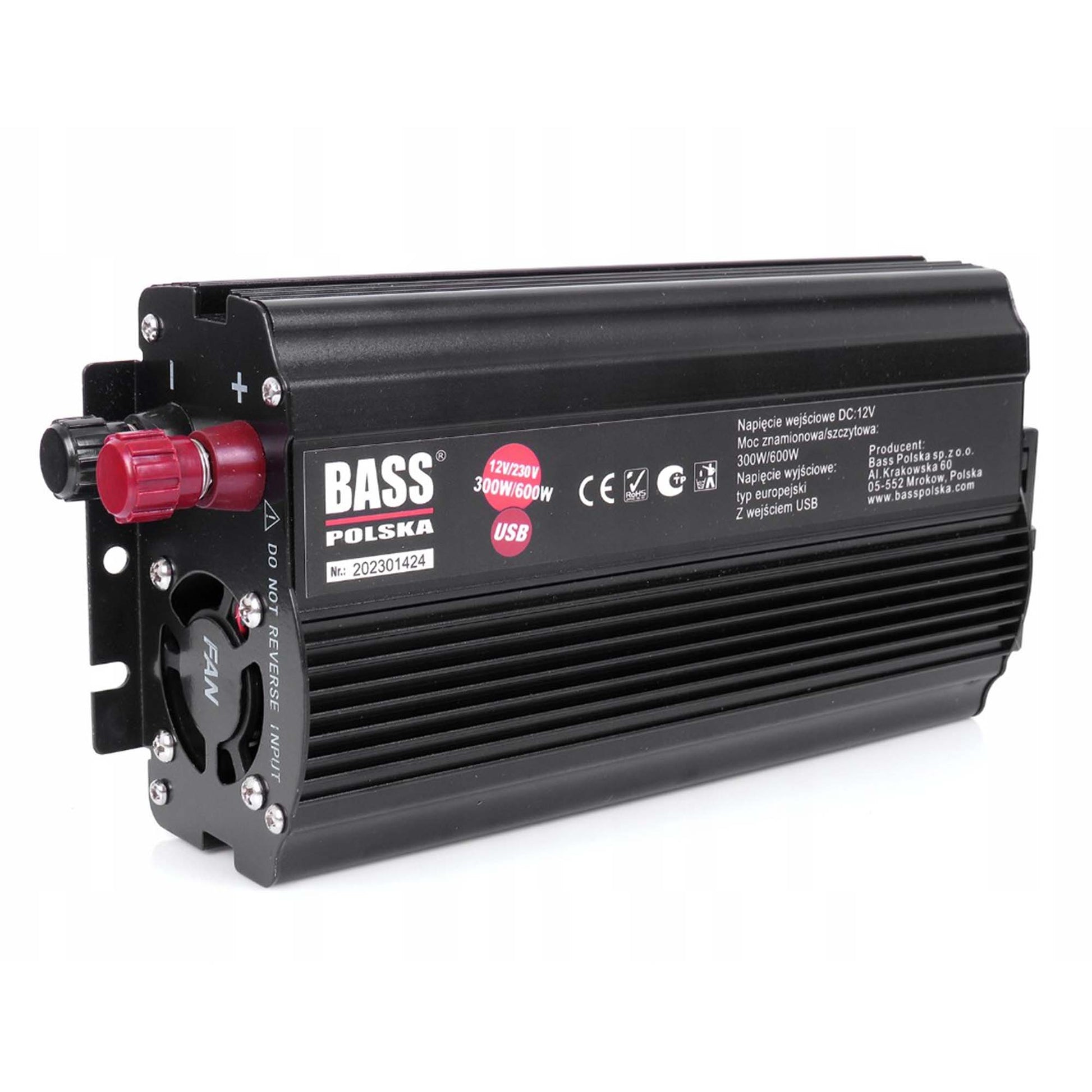 Invertor de tensiune PNI Bass BP-5009 alimentare 12V, iesire 230V, sinus pur, negru