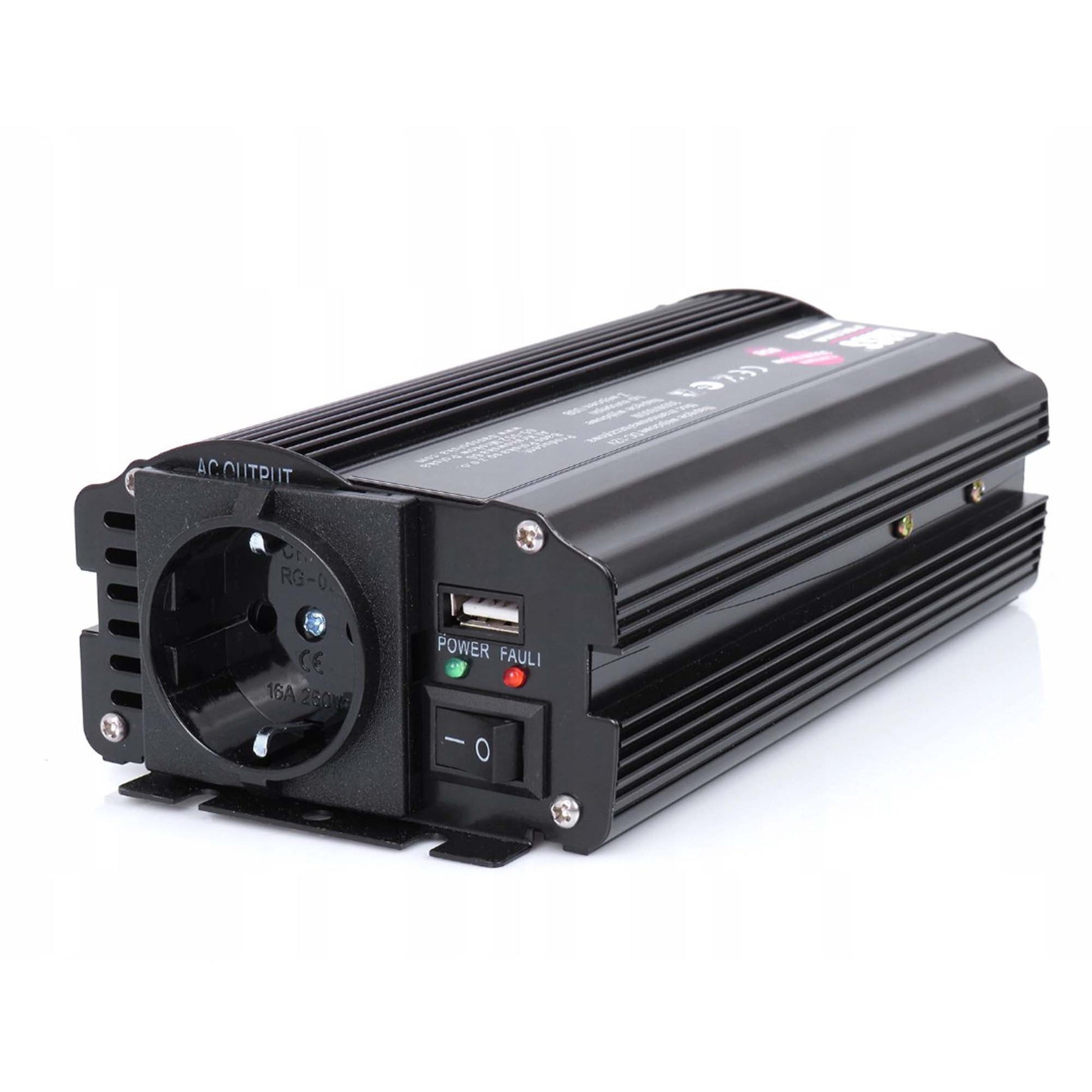 Invertor de tensiune PNI Bass BP-5009 alimentare 12V, iesire 230V, sinus pur, negru
