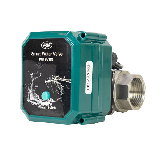 Kit anti-inundatie Valva inteligenta pentru apa PNI SV180 conectivitate Wi-Fi + Detector inundatie inteligent PNI Safe House HS530