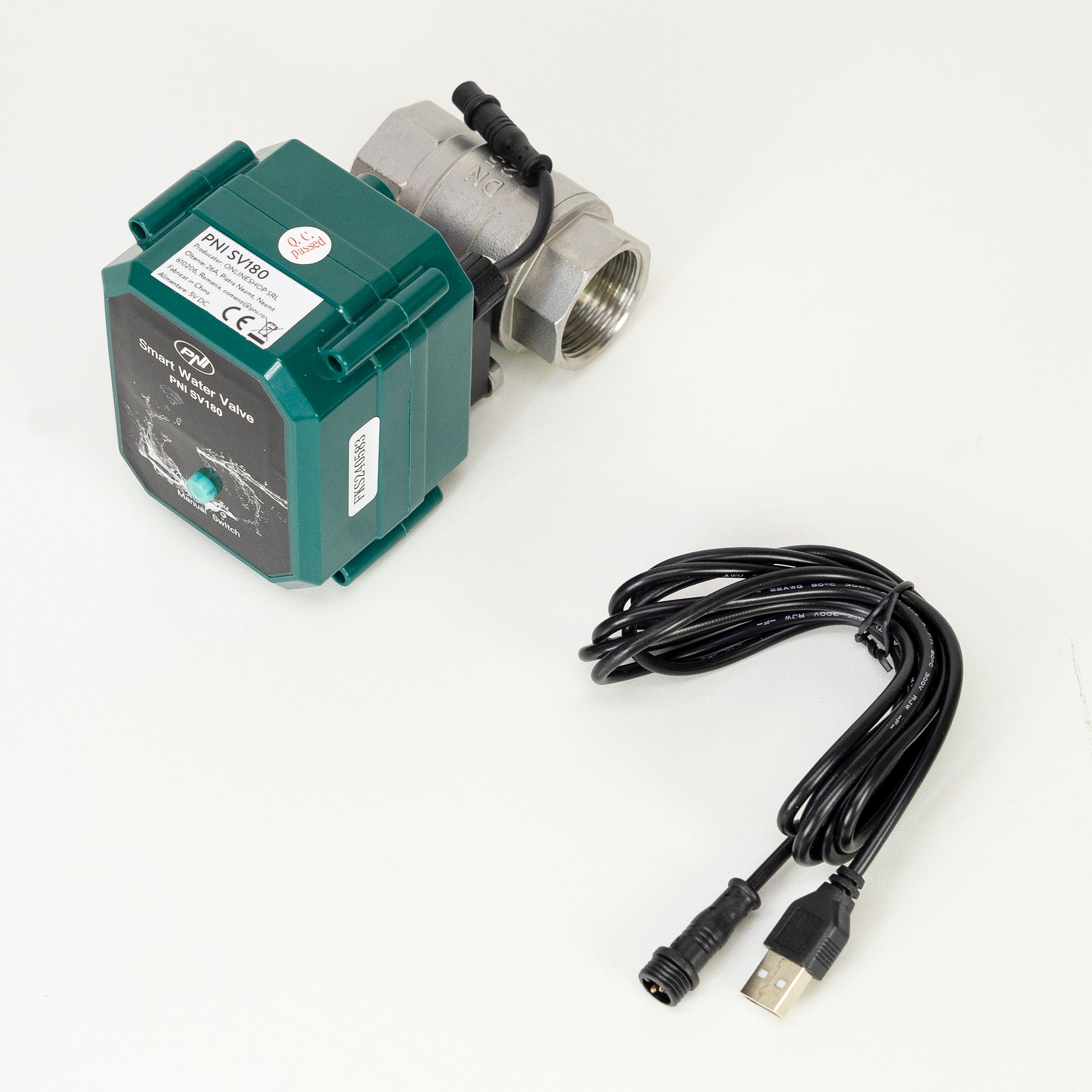 Kit anti-inundatie Valva inteligenta pentru apa PNI SV180 conectivitate Wi-Fi + Detector inundatie inteligent PNI Safe House HS530
