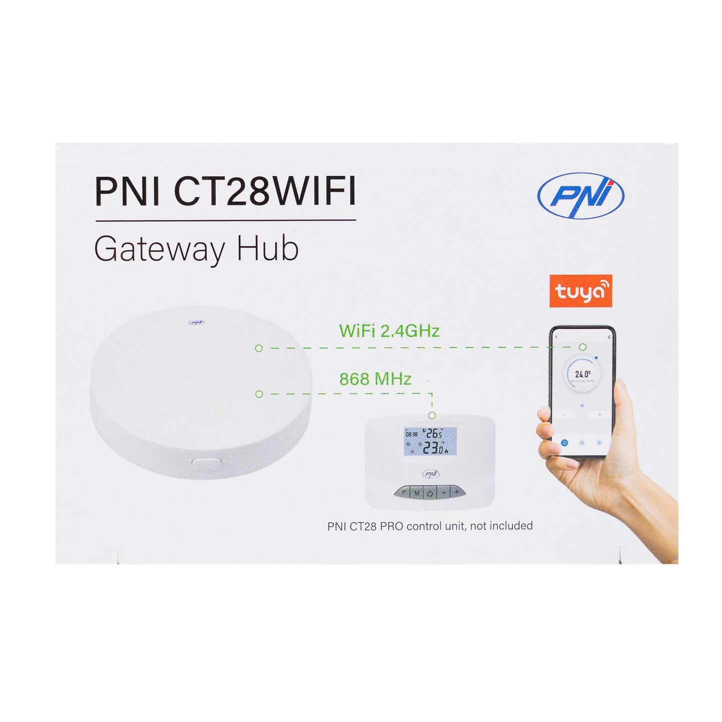 Hub Internet PNI CT28WIFI pentru modul de control PNI CT28 cu 8 zone incalzire in pardoseala