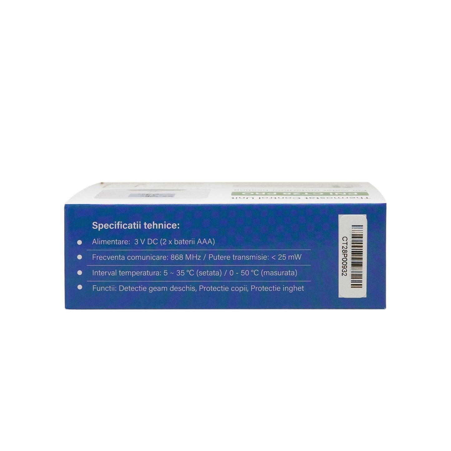 Unitate comanda termostat PNI CT28 PRO fara fir, pentru incalzire in pardoseala compatibil cu Modul de control electrovane PNI CT28M si cu Hub PNI CT28WIFI pentru control din aplicatia Tuya Smart