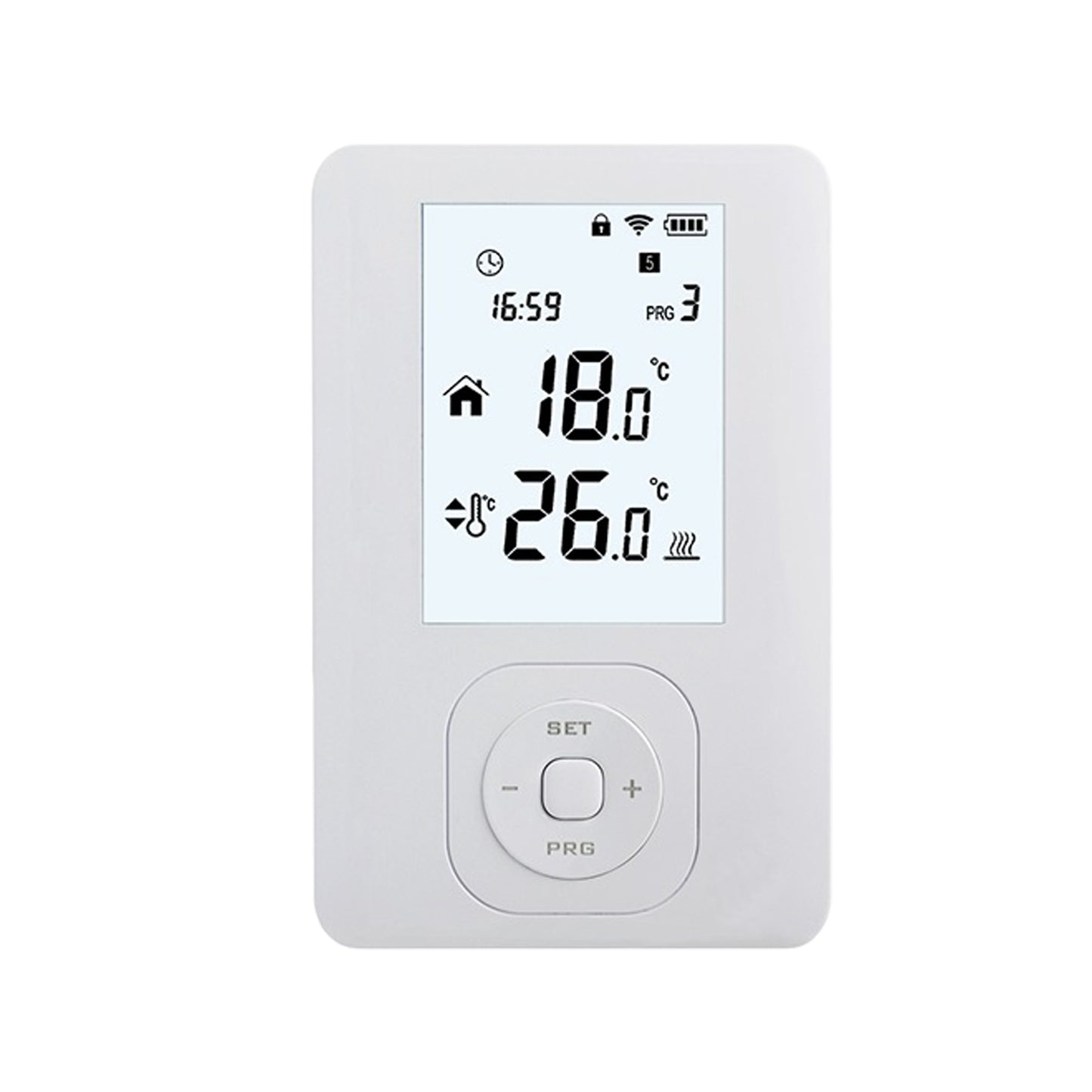Termostat fara fir PNI CT63S pentru centrale termice, afisaj iluminat, programe zilnice