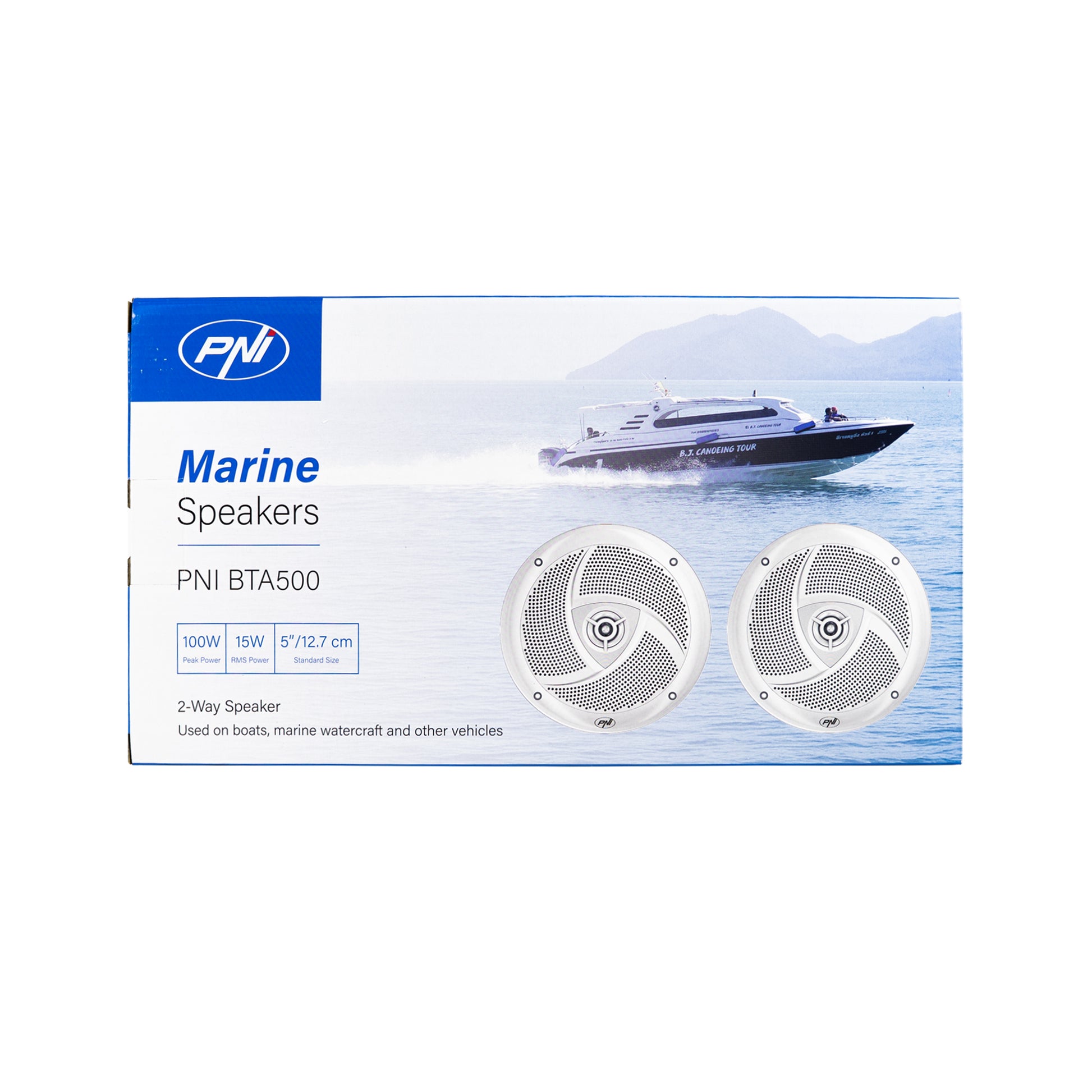 Difuzoare coaxiale pentru barci PNI BTA500 100W, 12.7 cm, set 2 buc