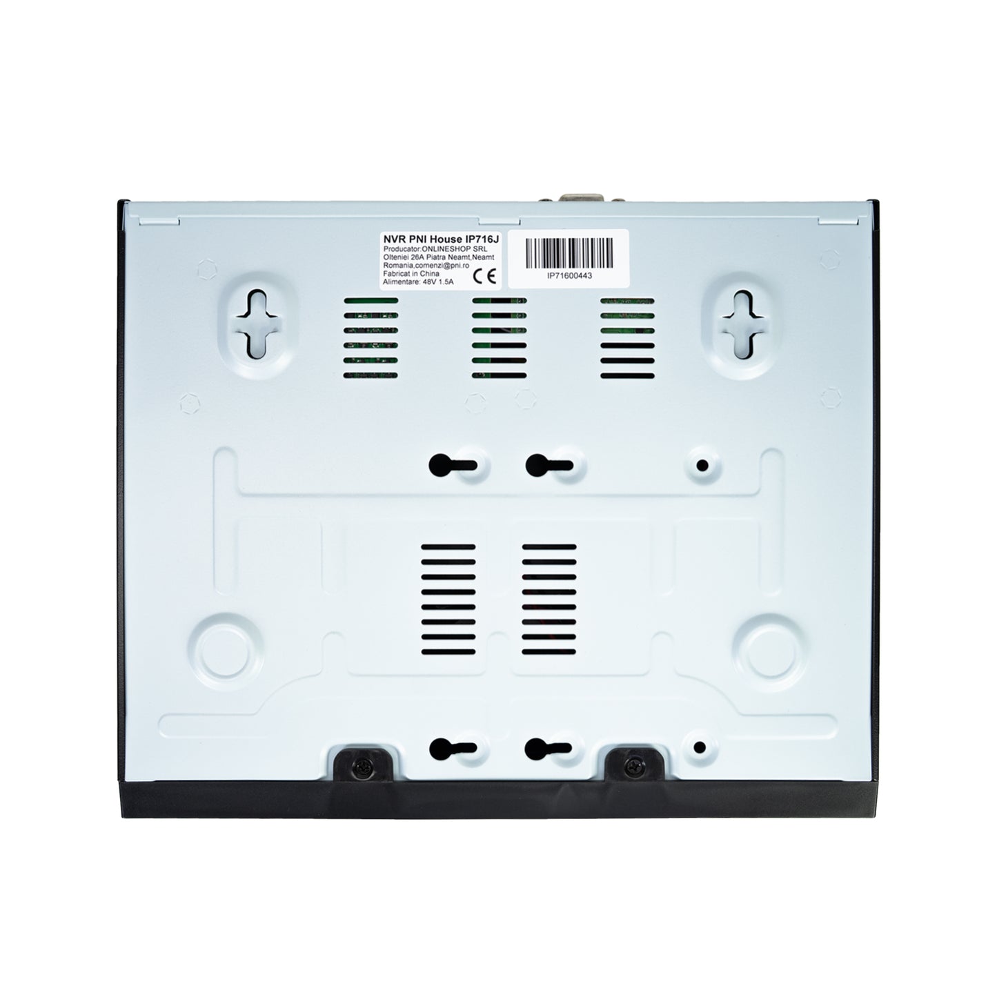 NVR POE PNI House IP716J, 16 canale 4K 8MP, 8 canale POE si 8 canale IP, negru