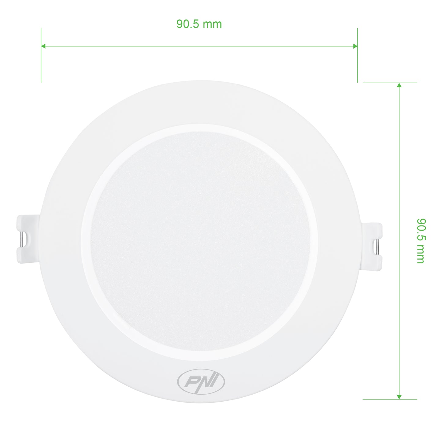 Spot LED PNI D-Light CL2503 3W, incastrabil, rotund 9 cm, 6400K, alimentare 230V, 330 lm, alb rece