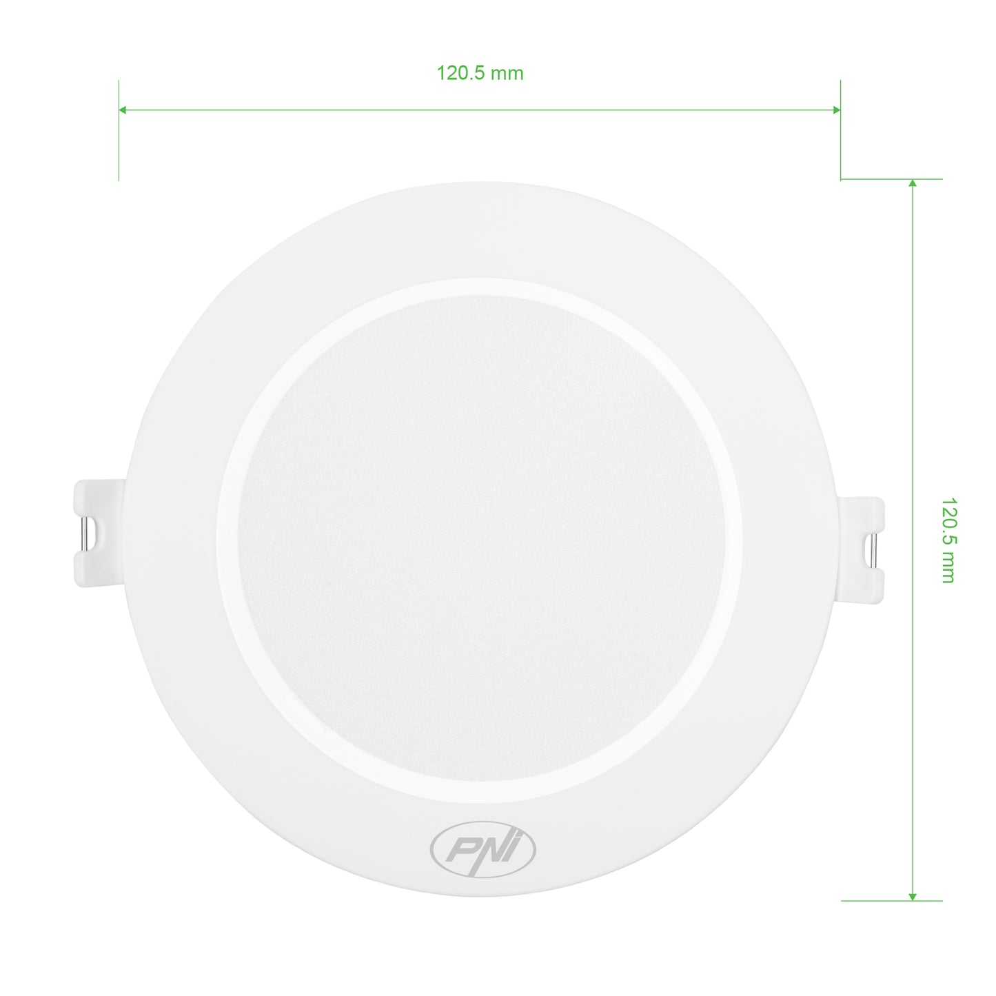 Spot LED PNI D-Light CL2506 6W, incastrabil, rotund 120 cm, 6400K, alimentare 230V, 660 lm, alb rece