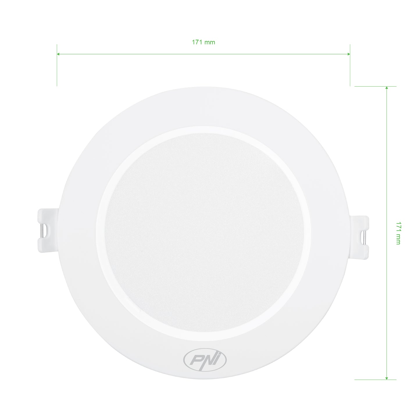 Spot LED PNI D-Light CL2512 12W, incastrabil, rotund 17 cm, 4200K, alimentare 230V, 1320 lm, alb neutru
