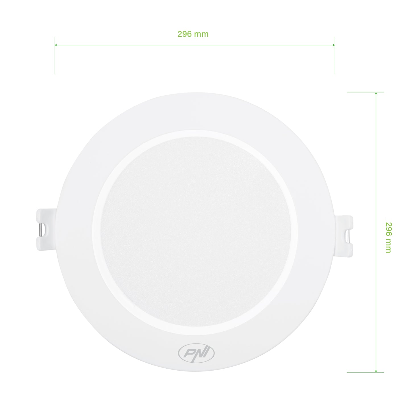 Spot LED PNI D-Light CL2524 24W, incastrabil, rotund 29 cm, 6400K, alimentare 230V, 2640 lm, alb rece