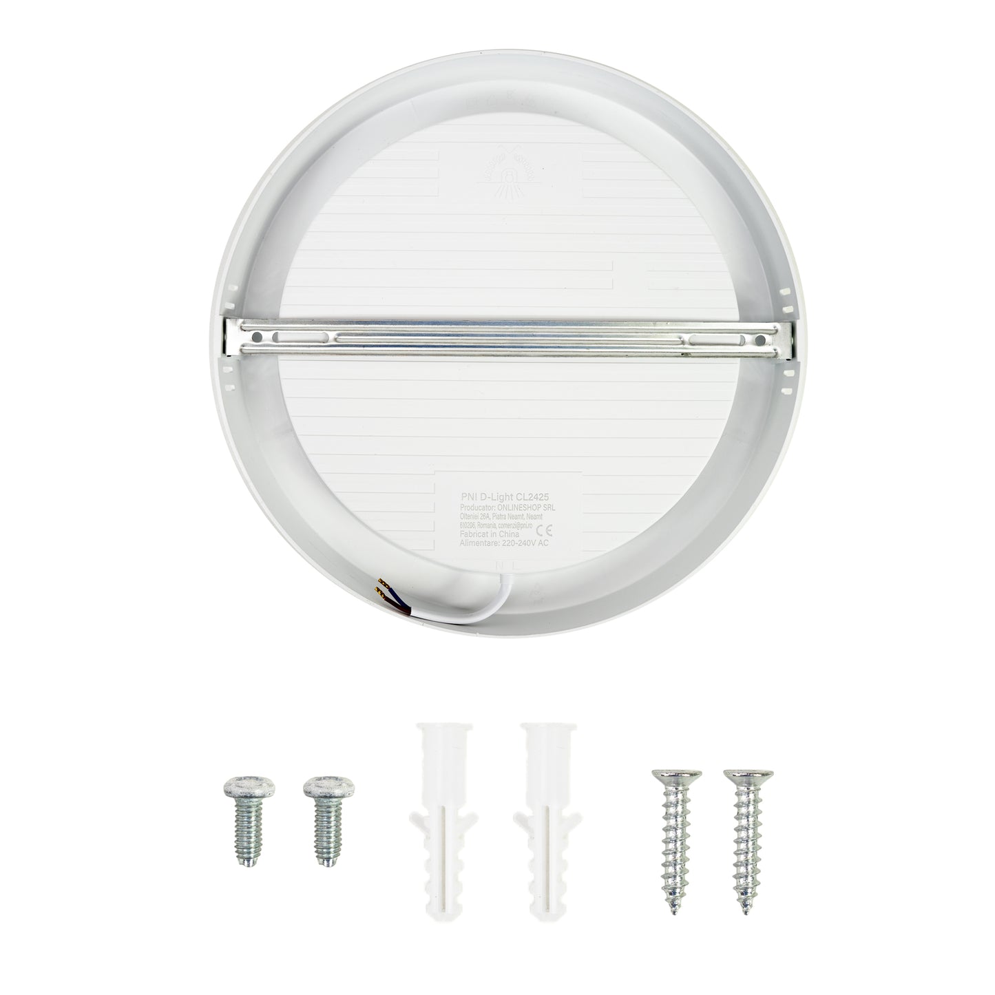 Plafoniera LED PNI D-Light CL2425 24W, rotunda 29 cm, 4200K, alimentare 230V, 2640 lm, alb neutru