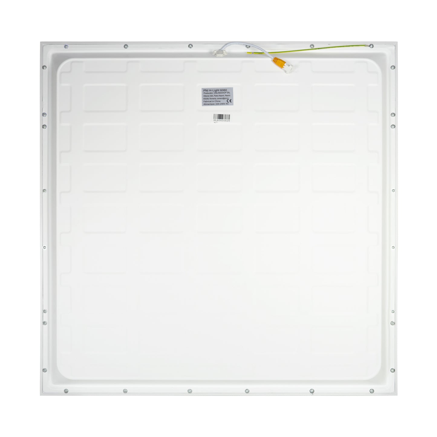 Panou LED PNI H-Light 6060 48W, 600x600mm, 4800lm, 6400K, de interior, incastrabil, alb rece