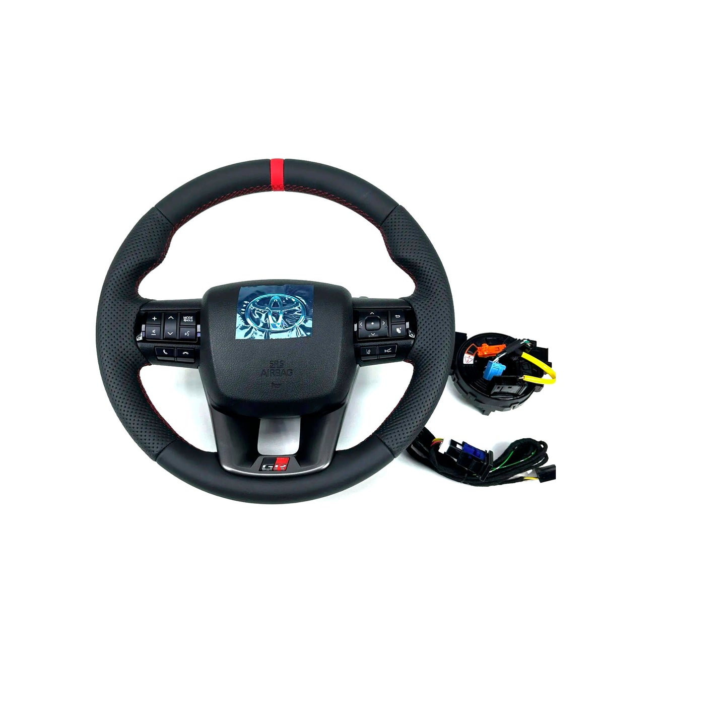 Volan din piele cu incalzire airbag si spira pentru Toyota Hilux GR