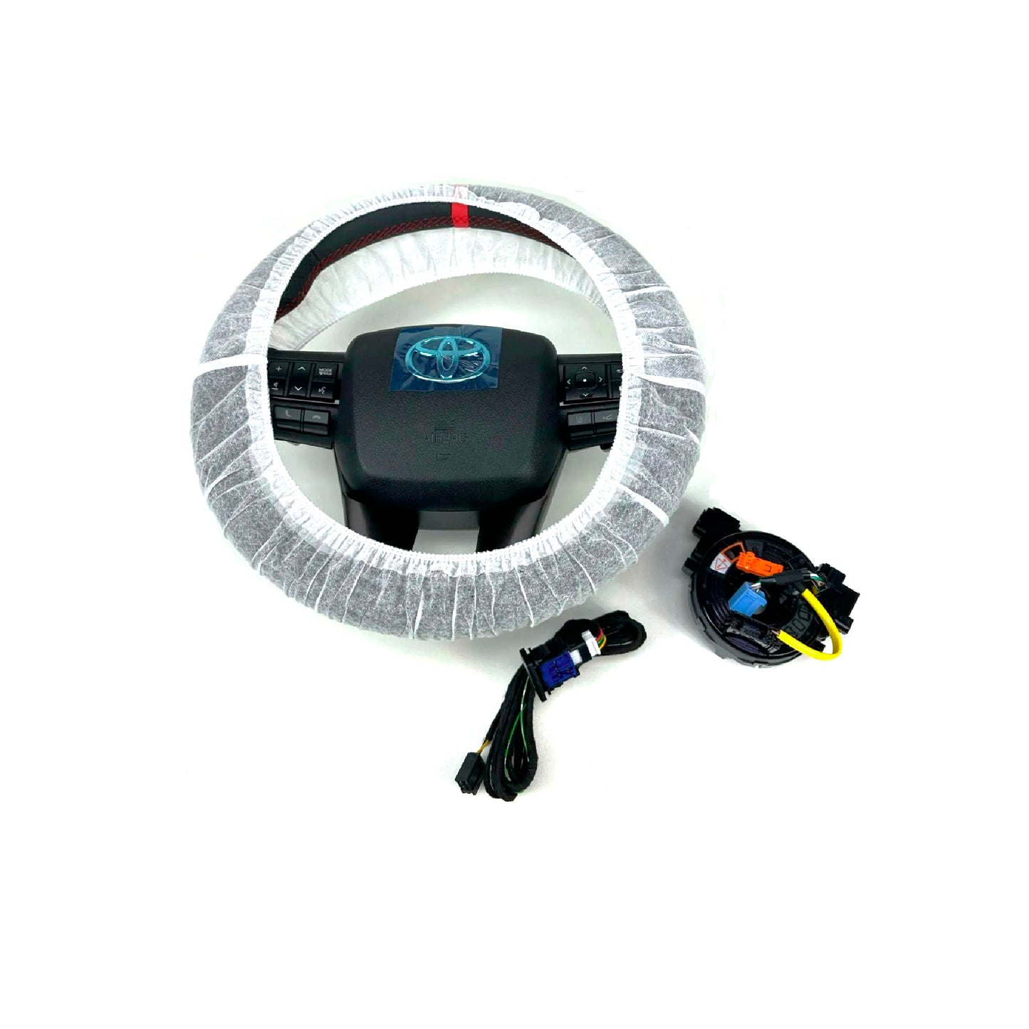 Volan din piele cu incalzire airbag si spira pentru Toyota Hilux GR