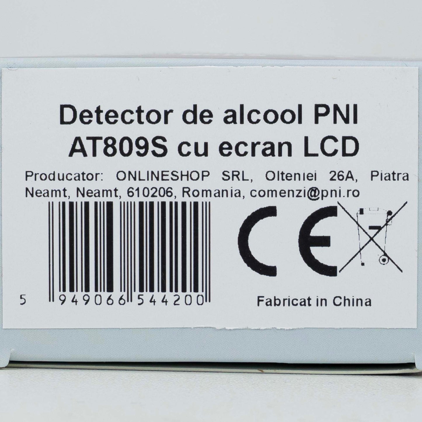 Detector de alcool PNI AT809S cu ecran LCD