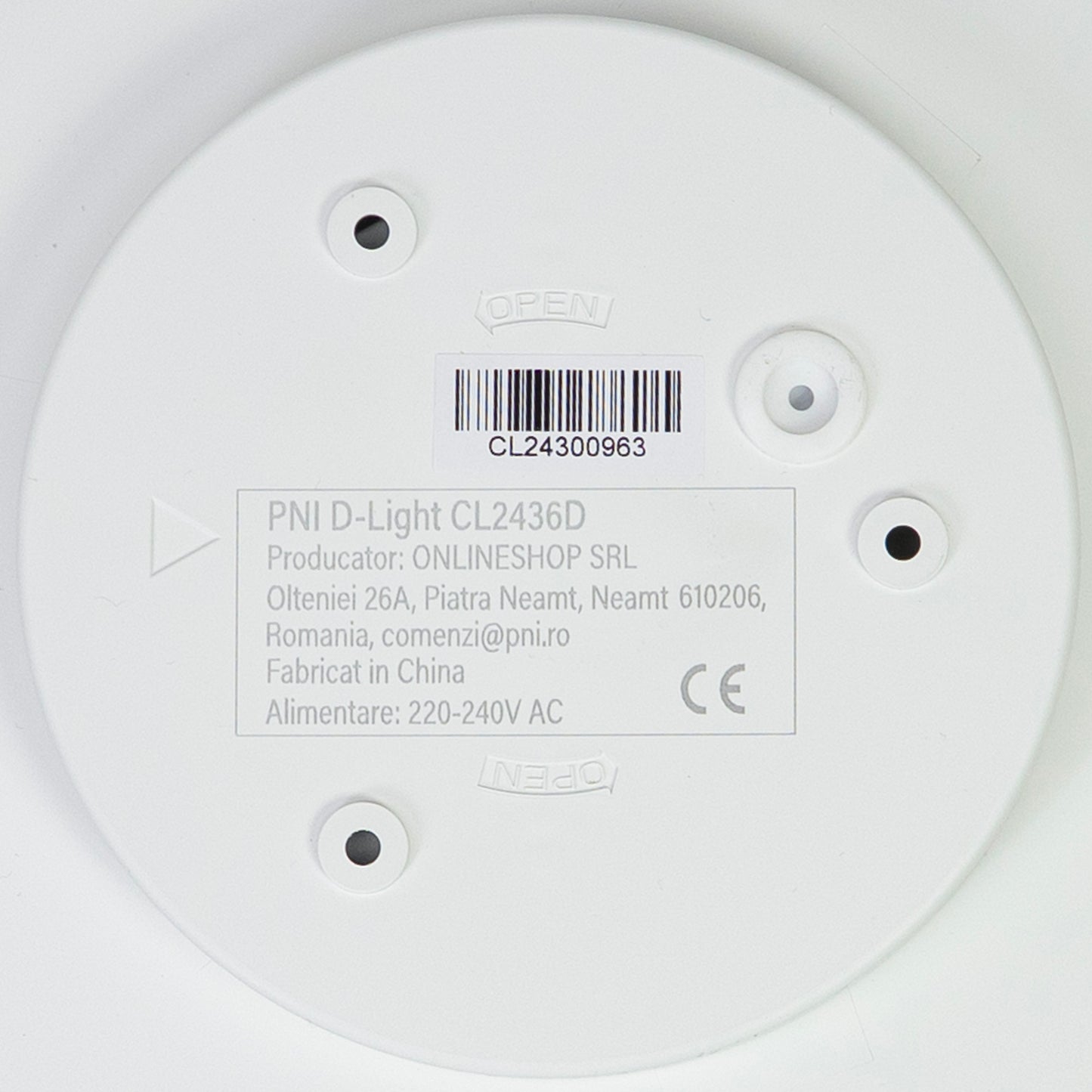 Plafoniera LED PNI D-Light CL2436D 36W, dimabila, cu telecomanda, rotunda 41 cm, 3000K-6500K, alimentare 230V, 3600 lm, alb