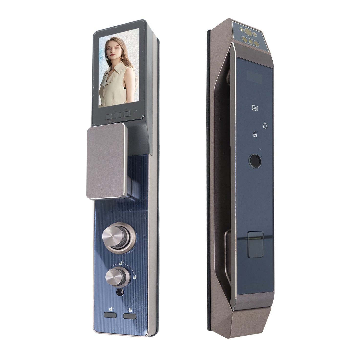 Yala inteligenta PNI SafeHome PTY8825, cod, card, recunoastere faciala, amprenta, aplicatie Tuya Smart, 30 utilizatori, camera incorporata