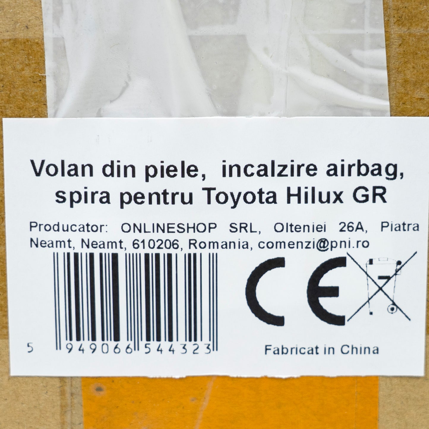 Volan din piele cu incalzire airbag si spira pentru Toyota Hilux GR