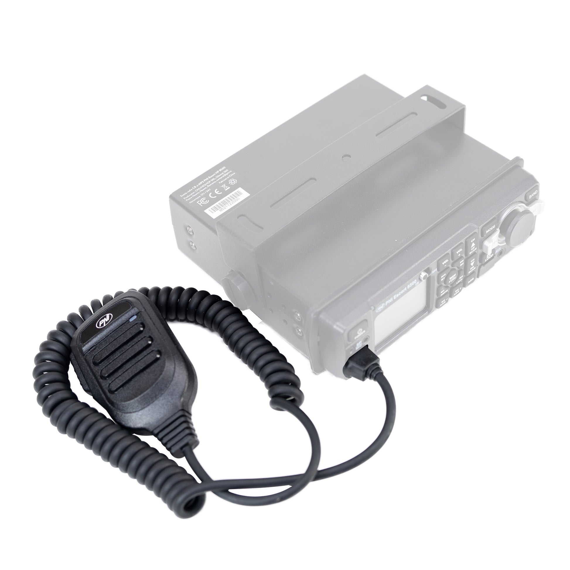 Microfon de schimb PNI MK8500 pentru statie radio CB PNI Escort HP 8500 cu mufa RJ45, negru
