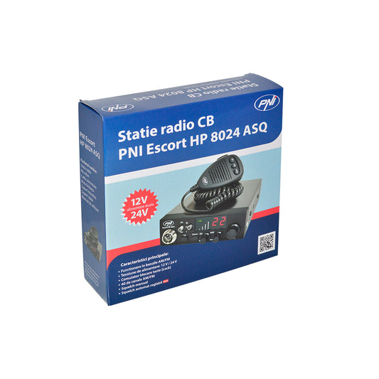 Statie radio CB PNI Escort HP 8024 cu ASQ reglabil si alimentare 12V-24V