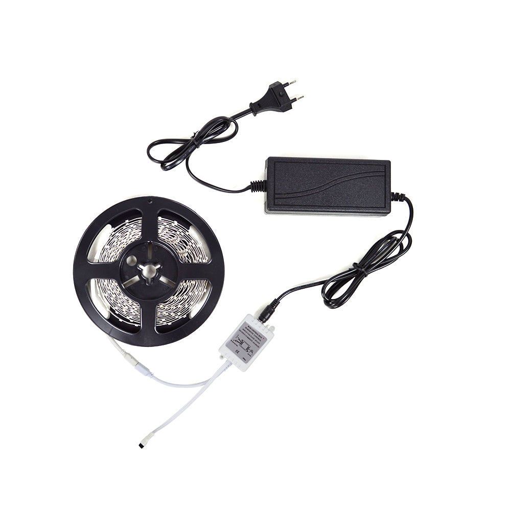 Banda LED PNI D-Light 60RGB flexibila de interior 60 leduri/m 12V 5m cu telecomanda si transformator incluse