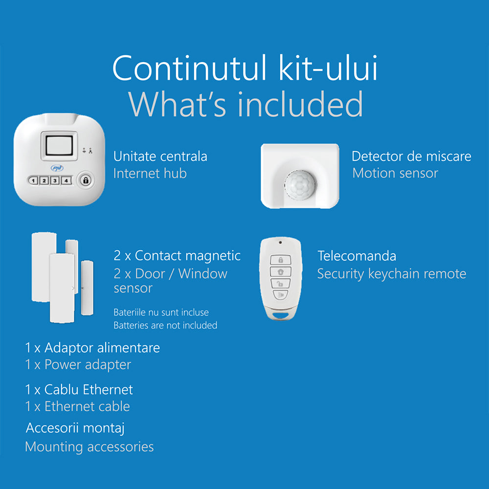 Kit casa inteligenta PNI SmartHome SM400 cu functie de sistem de alarma si monitorizare acces  prin internet
