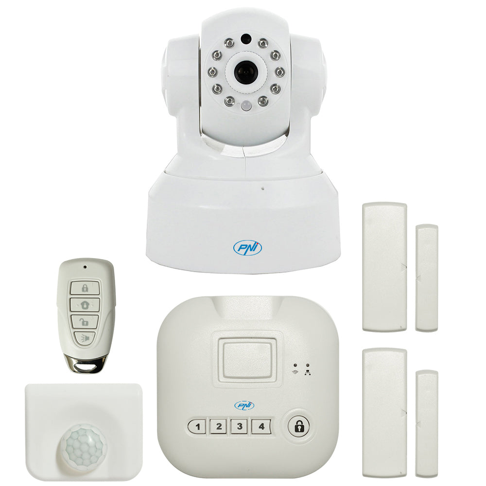 Kit casa inteligenta PNI SmartHome SM400 + camera video SM460 sistem de alarma si monitorizare video  prin internet