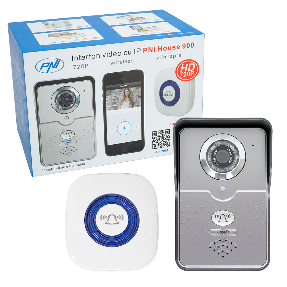 Kit Interfon video cu IP PNI House 900 si Yala electromagnetica PNI H1073A din otel