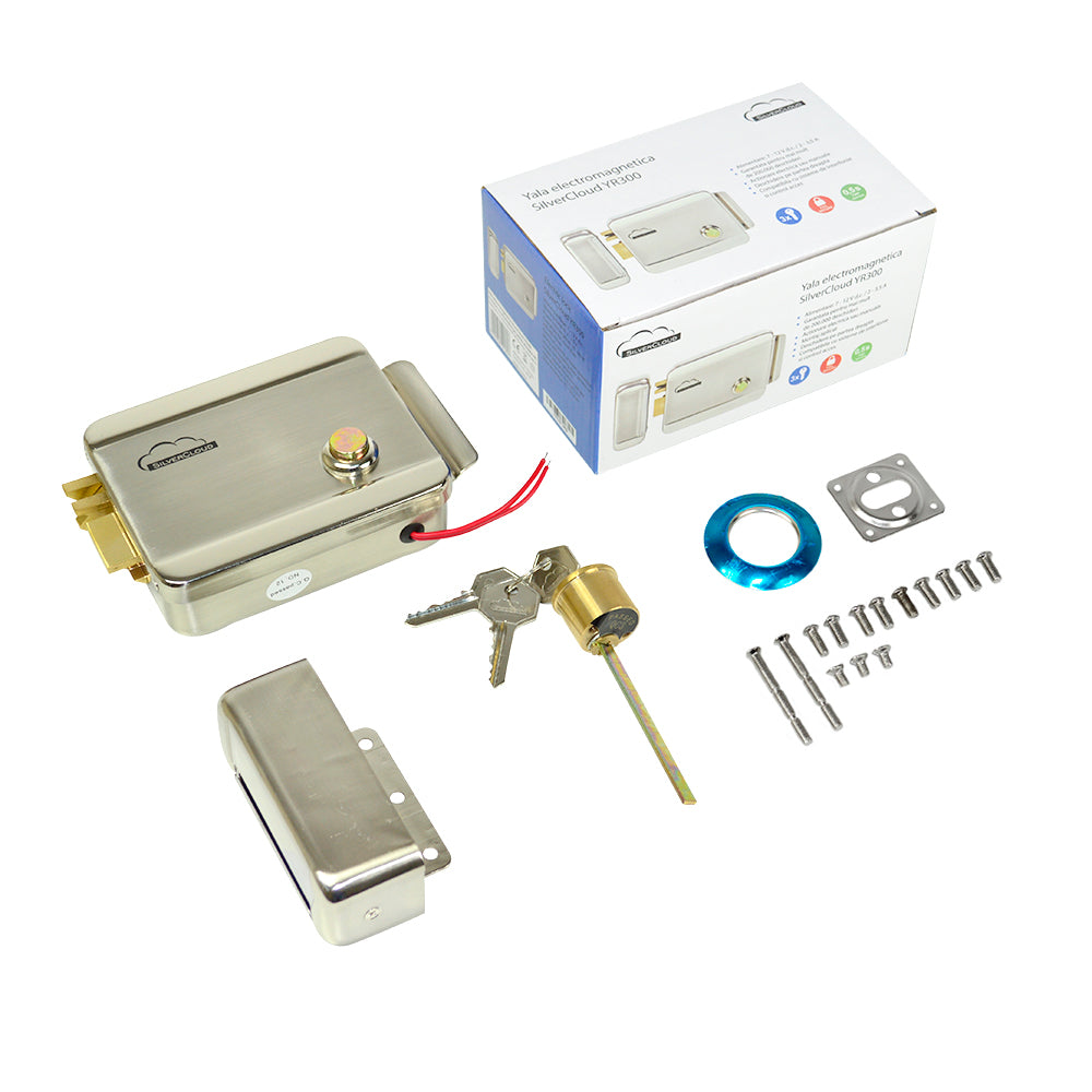 Kit Interfon video SilverCloud House 715 cu ecran LCD de 7 inch si Yala electromagnetica SilverCloud YR300