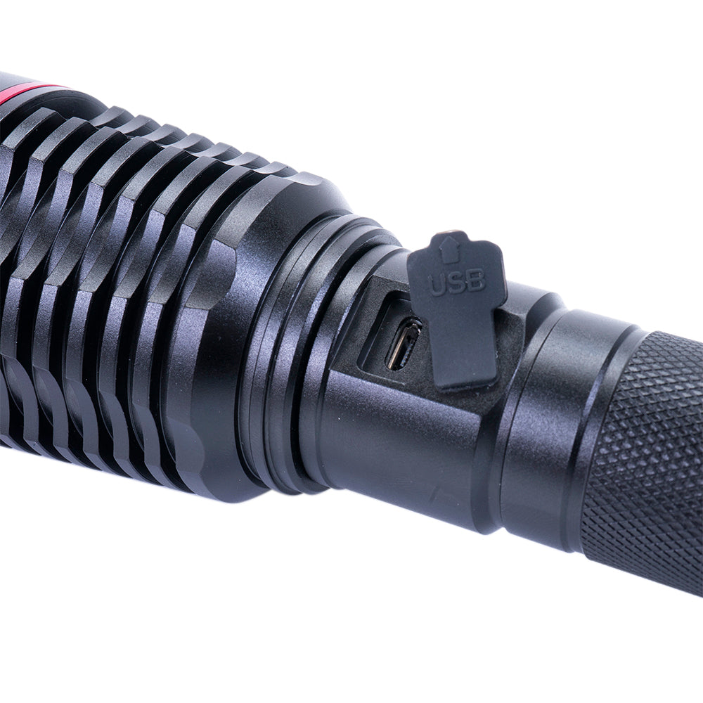 Lanterna PNI Adventure F420 din aluminiu cu led 1000lm pana la 420m, acumulator 8000 mAh, functioneaza 10 ore continuu, incarcare micro USB