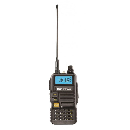 Statie radio VHF/UHF portabila CRT FP00 dual band 144-146 si 430-440 MHz negru, VOX, 128 canale, Scan, Programabila, Lanterna, FM radio 76-108 MHz, TOT, Repeater
