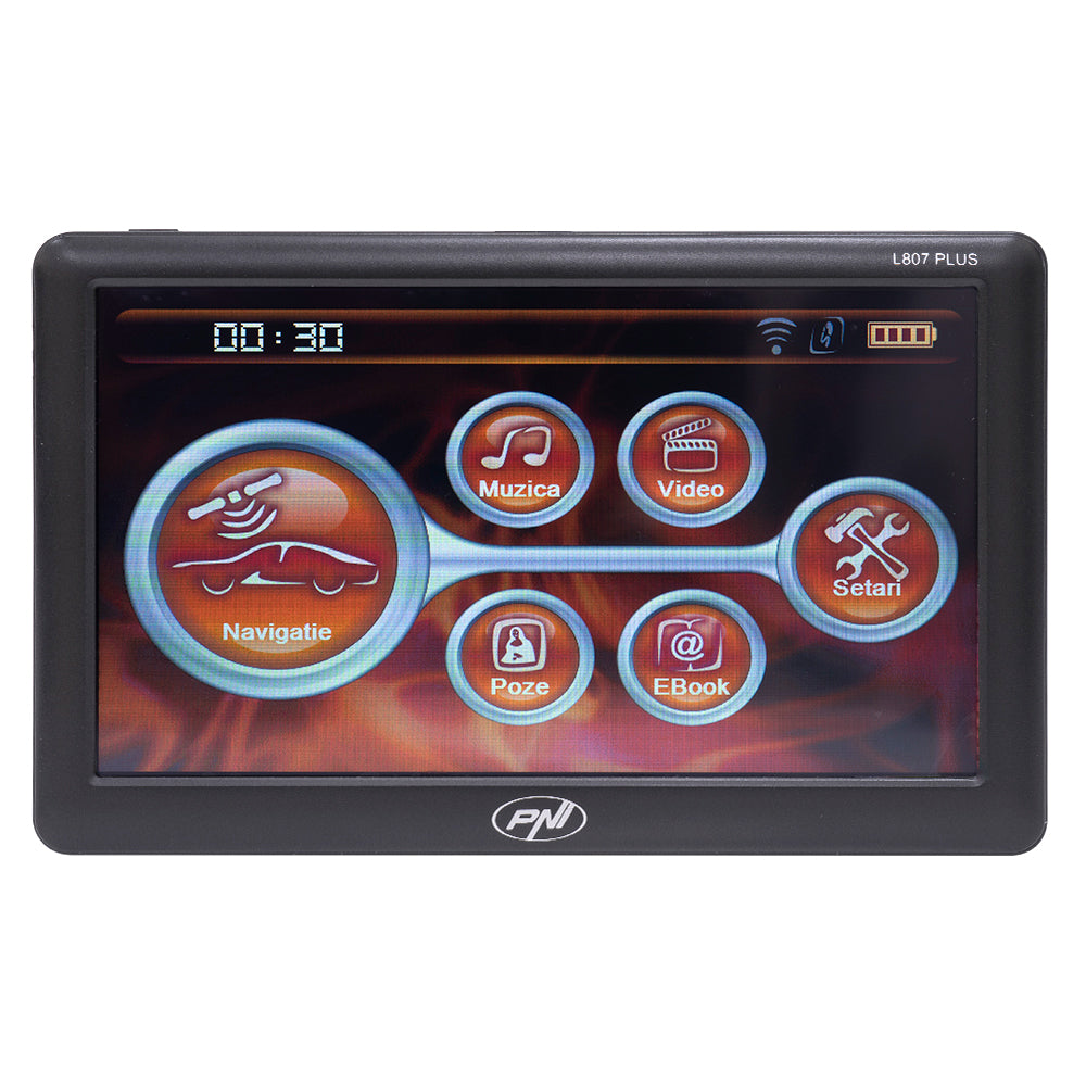 Sistem de navigatie GPS PNI L807 PLUS ecran 7 inch, 800 MHz, 256MB DDR, 8GB memorie interna, FM transmitter
