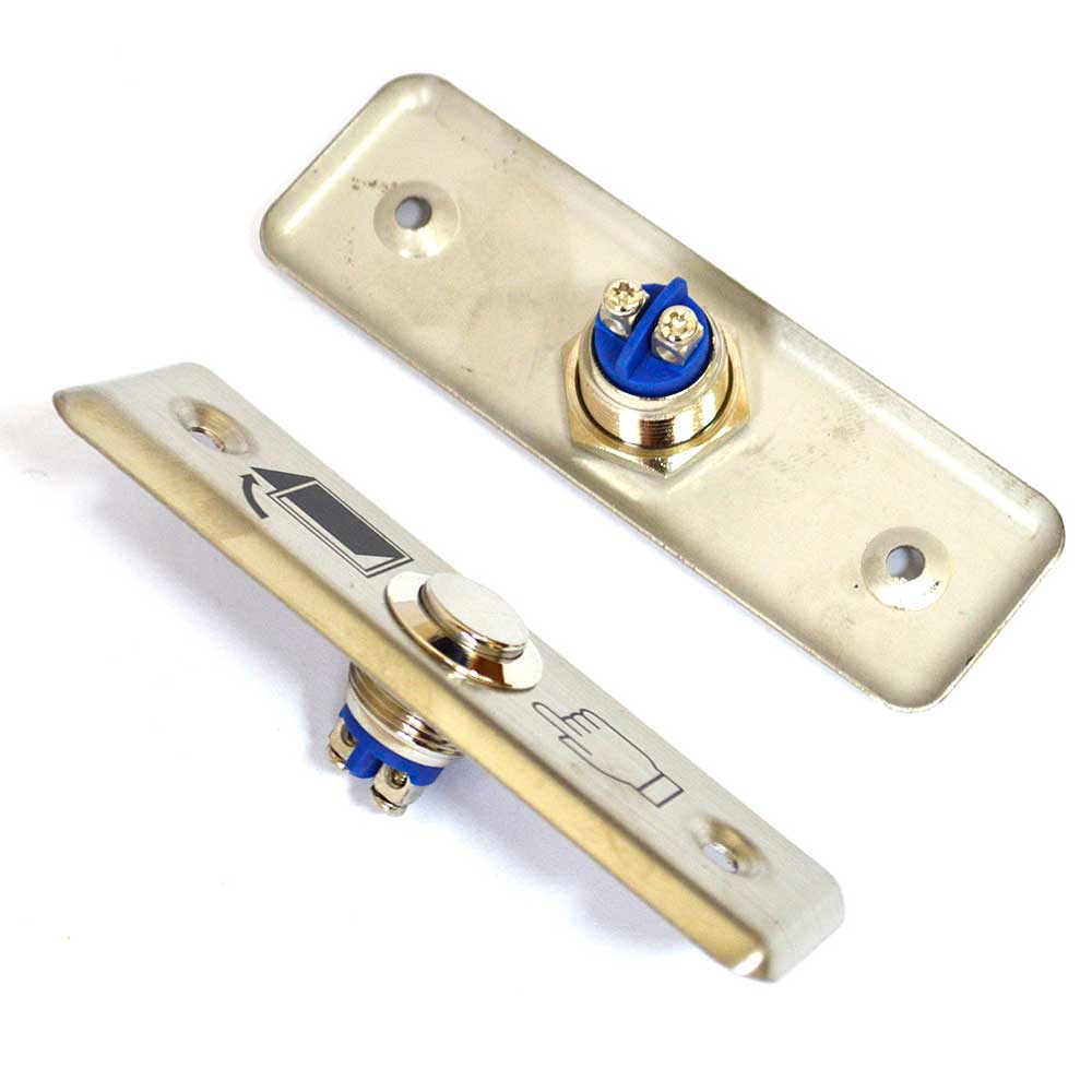 Buton de acces incastrabil SilverCloud PB303, contact iesire NO/COM, max. 12V/24V 3A, otel inoxidabil