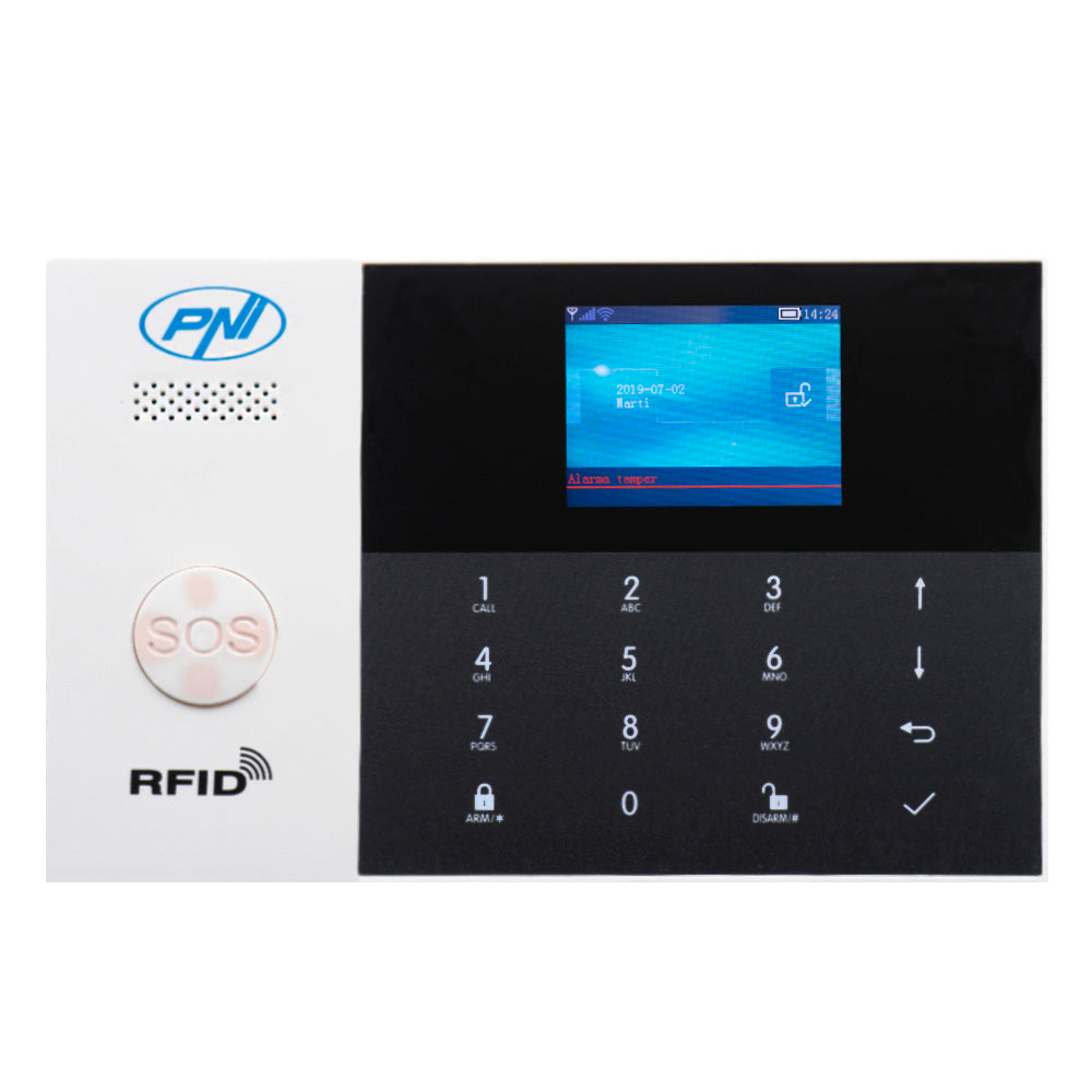 Sistem de alarma wireless PNI SafeHouse HS550 Wifi GSM 3G cu monitorizare si alerta prin Internet,SMS, apel vocal, maxim 90 zone wireless si 3 zone cablate