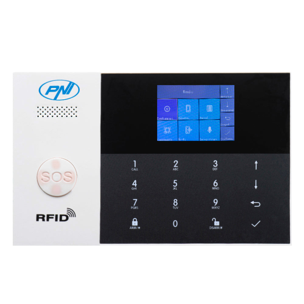 Sistem de alarma wireless PNI SafeHouse HS550 Wifi GSM 3G cu monitorizare si alerta prin Internet,SMS, apel vocal, maxim 90 zone wireless si 3 zone cablate