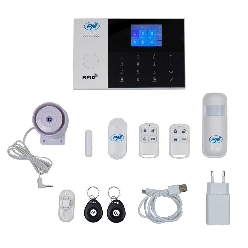 Sistem de alarma wireless PNI SafeHouse HS550 Wifi GSM 3G cu monitorizare si alerta prin Internet,SMS, apel vocal, maxim 90 zone wireless si 3 zone cablate