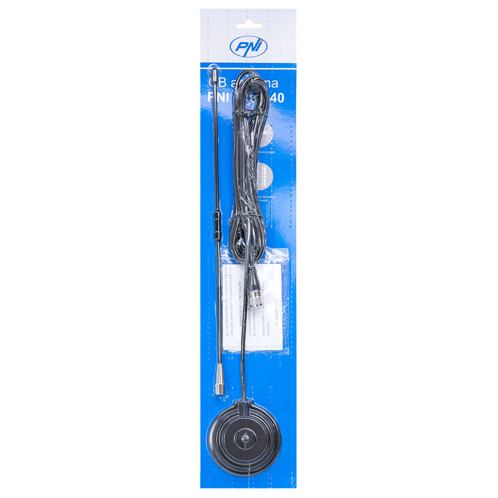 Pachet Statie radio CB PNI Escort HP 6500 ASQ + Antena CB PNI Extra 40
