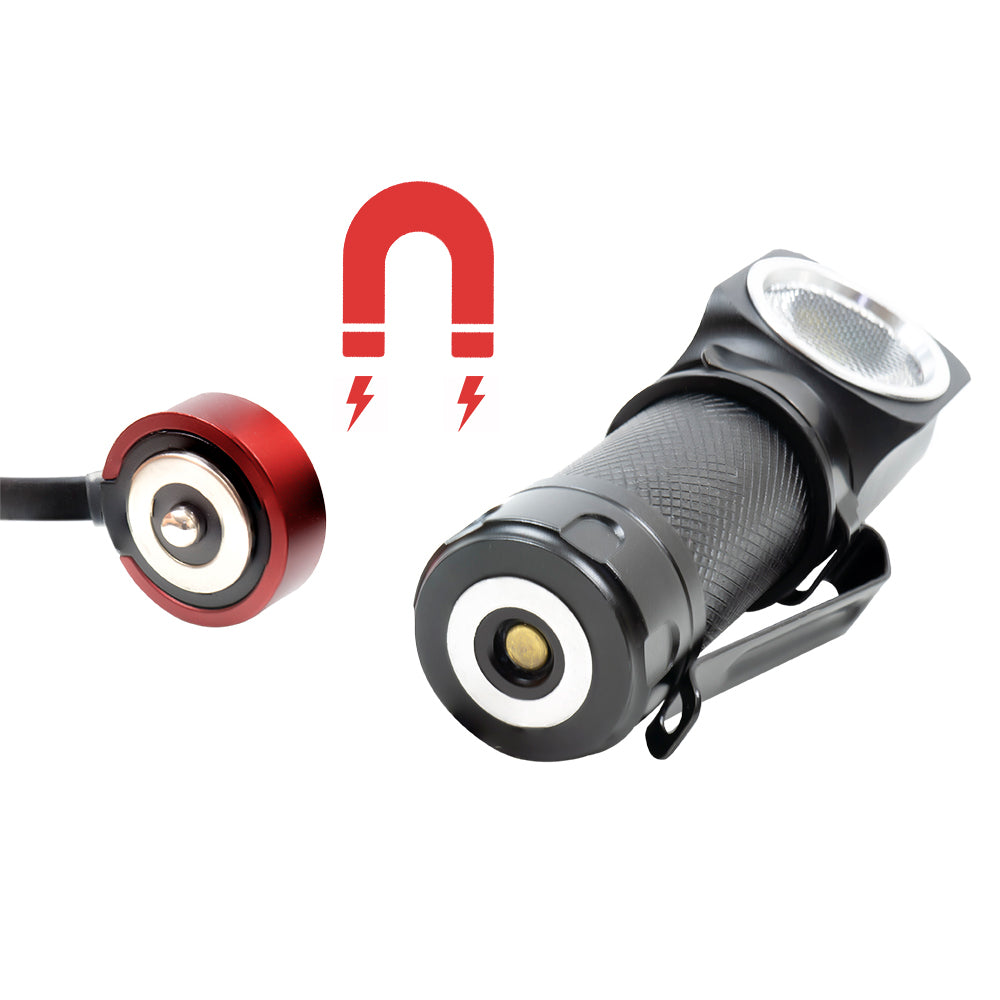 Lanterna frontala PNI Adventure F75 cu led 6W, 600 lm, din aluminiu, cu acumulator si incarcator magnetic cu USB