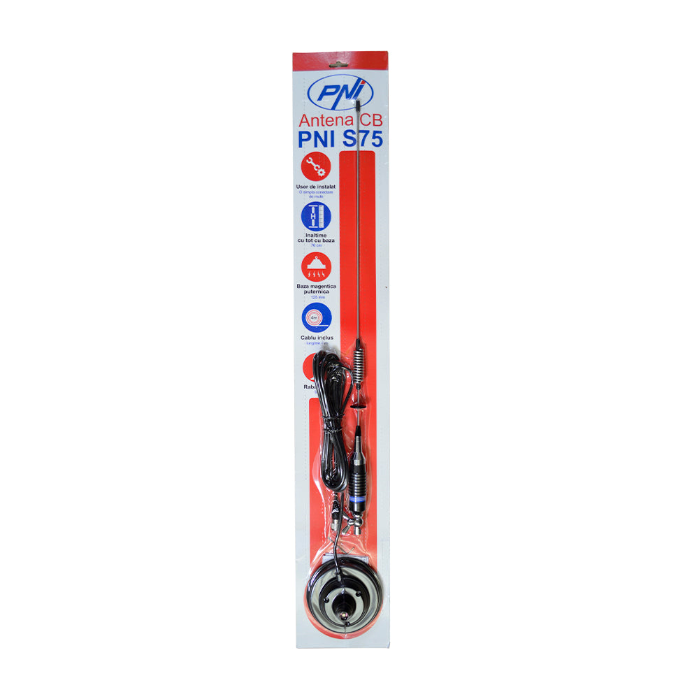 Pachet statie radio CB PNI ESCORT HP 8000L ASQ + Antena CB PNI S75 cu magnet